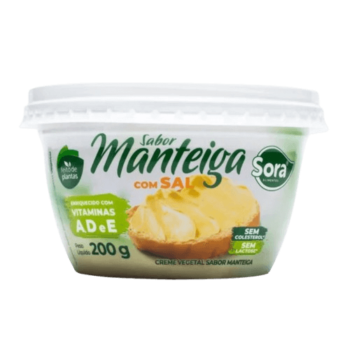 Manteiga Vegetal com Sal Sora 200g refrig.