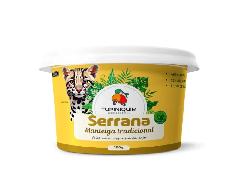 Manteiga Vegetal Tradiconal Serrana Tupiniquim 180g refrig.