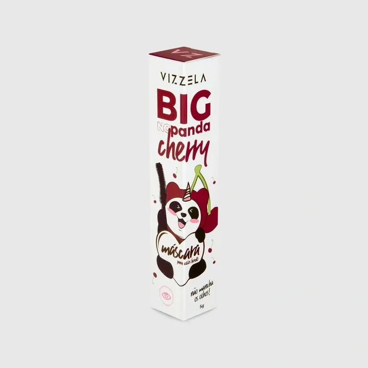 Máscara De Cilios Big No Panda Cherry Bordô Vizzela 5g