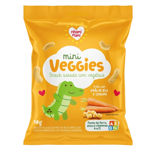 Mini Veggies Grão de Bico e Cenoura Nhami Mami 18g