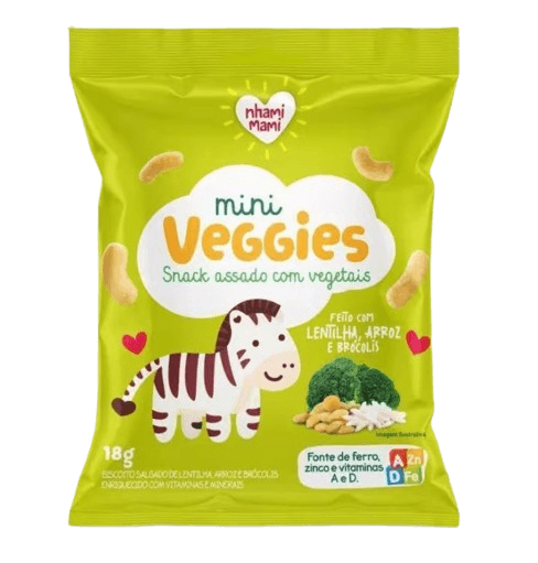 Mini Veggies Lentilha Arroz e Brócolis Nhami Mami 18g : ALIMENTOS