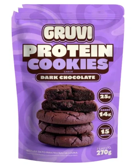 Mistura em Pó Proteica Para Preparo de Cookie Sabor Dark Chocolate