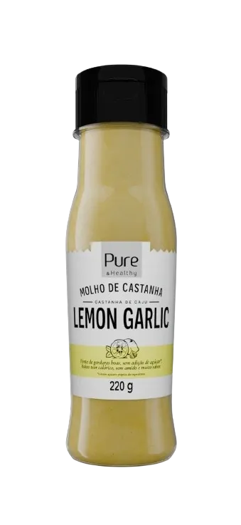 Molho Castanha de Caju Lemon Garlic Pure Seasoning 220g