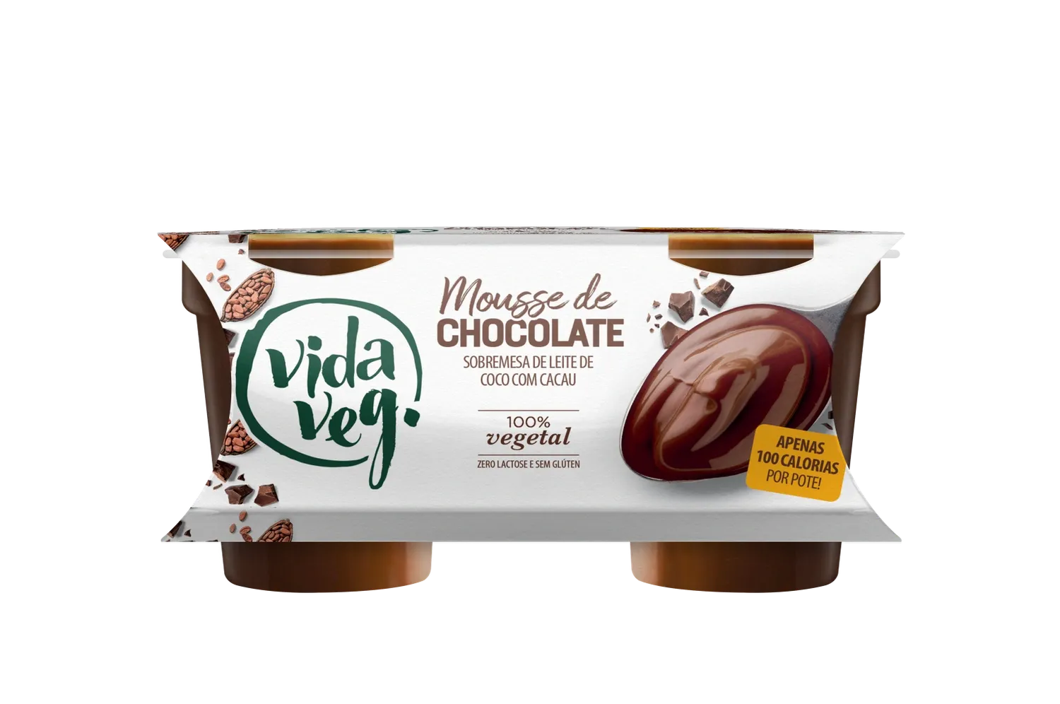 Mousse De Chocolate Vegano Vida Veg 200g refrig.