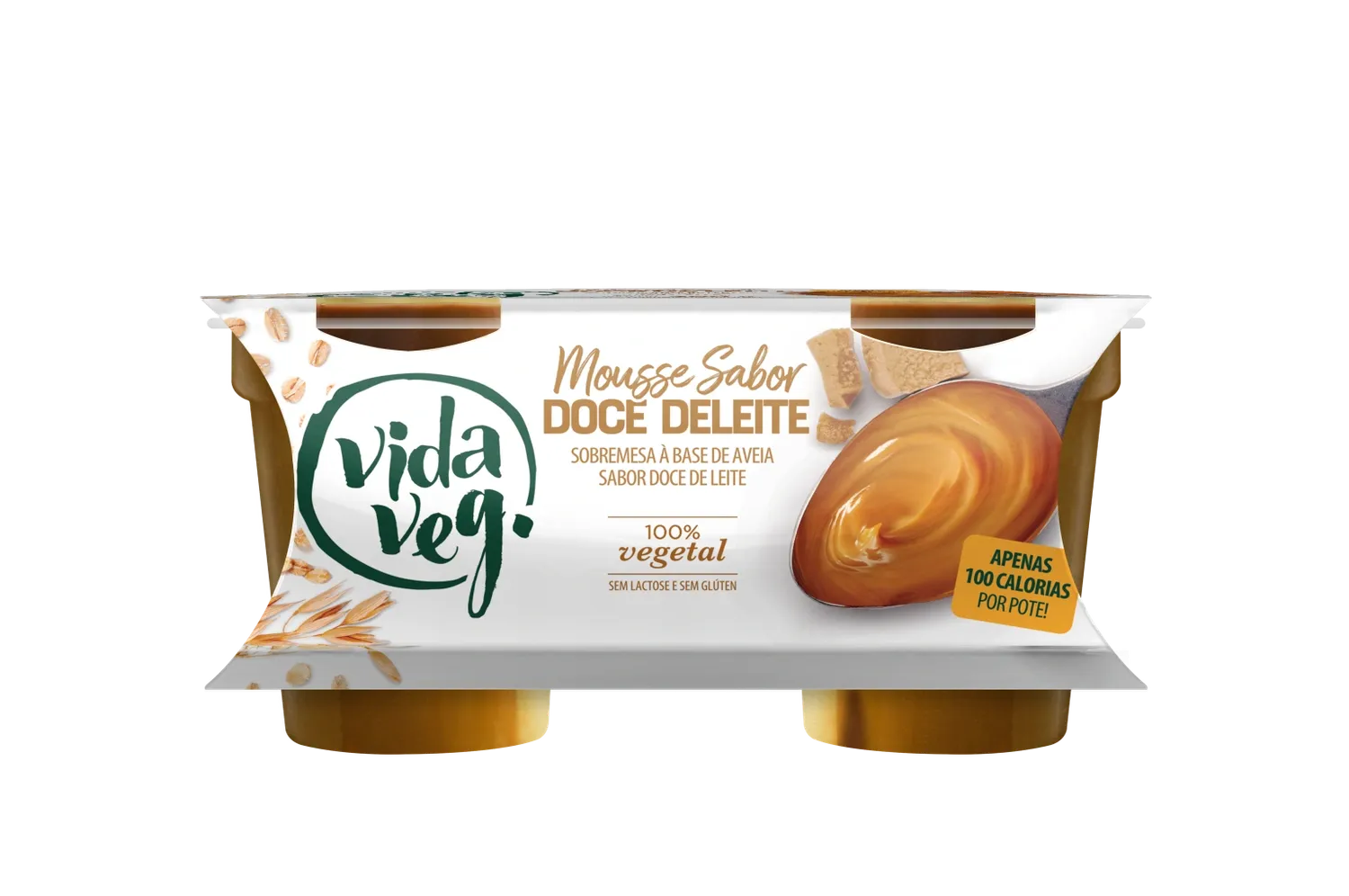 Mousse de Doce de Leite Vegano Vida Veg 200g refrig.