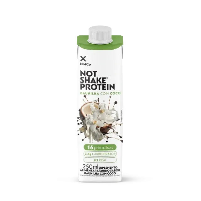 Not Shake Protein Baunilha com Coco Notmilk 250ml