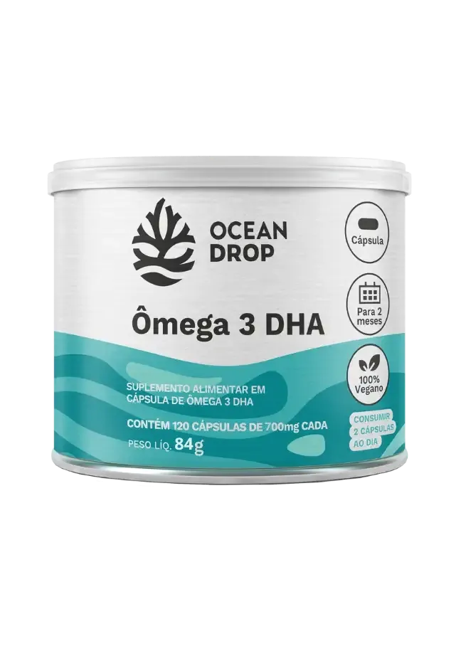 Omega 3 Dha 100% Vegetal Ocean Drop 60 Caps 500mg