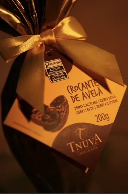 Ovo De Páscoa Chocolate Crocante de Avelã Tnuva 200g refrig.