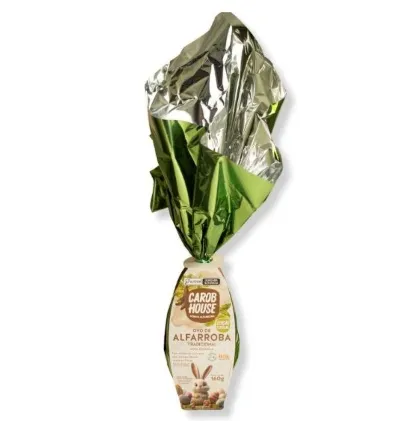 Ovo de Páscoa Vegano Alfarroba Tradicional Carob House 160g