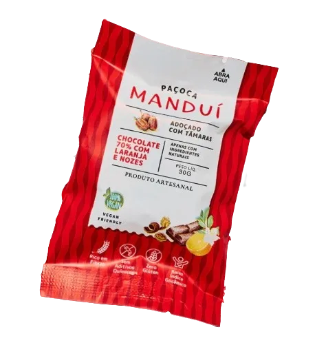 Paçoca 70% com Laranja e Nozes Manduí 36g