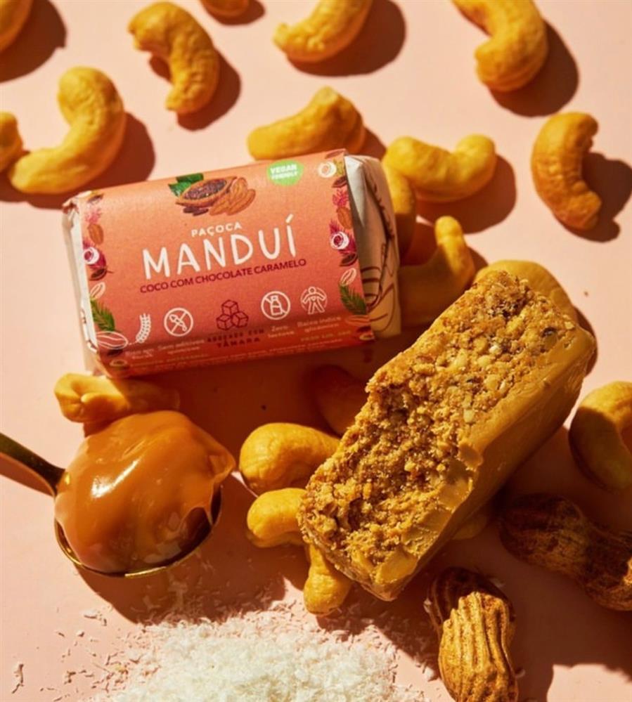 Paçoca Coco com Chocolate Caramelo Manduí 36g