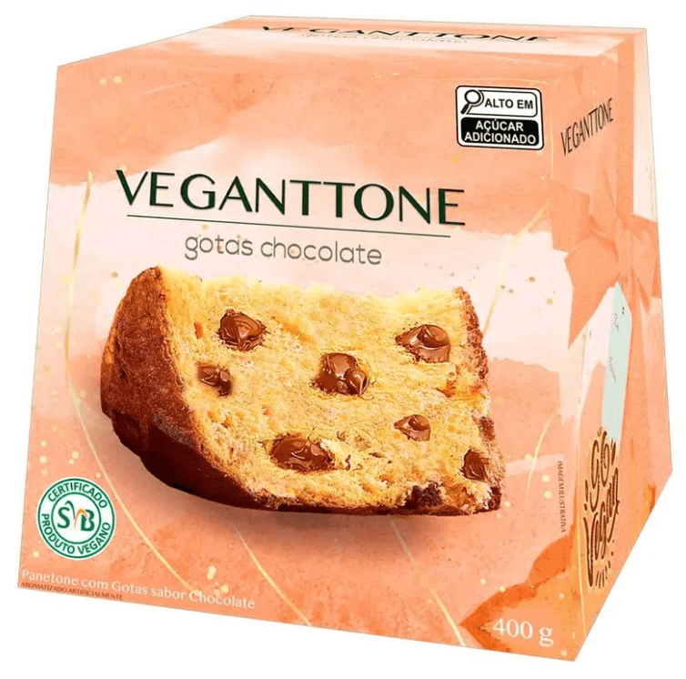 Panettone Vegano Gotas de Chocolate Veganttone 300g