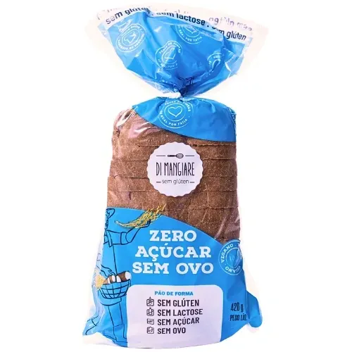 Pao Zero Acucar E Sem Gluten Di Mangiare 420g