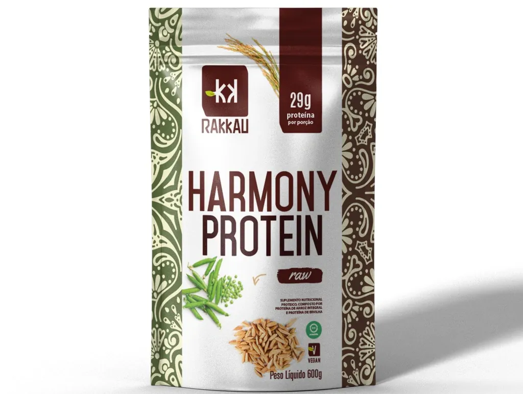 Proteina Arroz e ervilha Sabor Raw Rakkau Harmony 600g