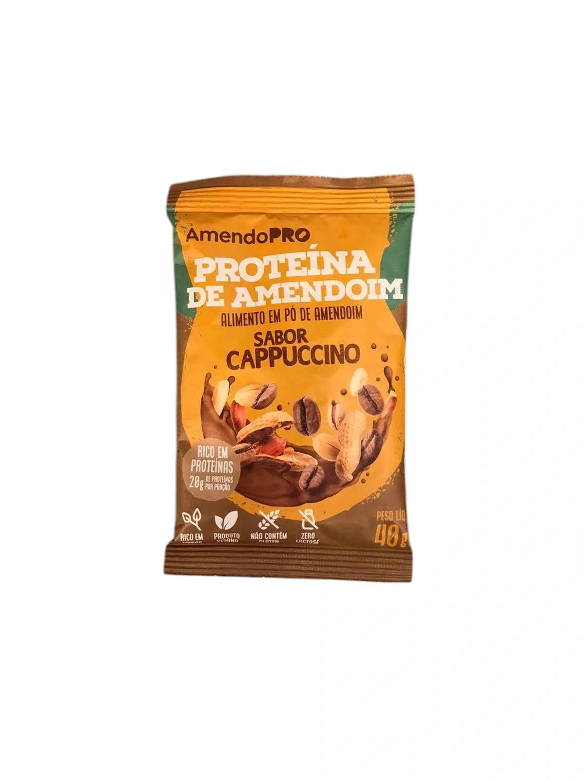 Proteína de Amendoim Sabor Cappuccino Amendopro 40g