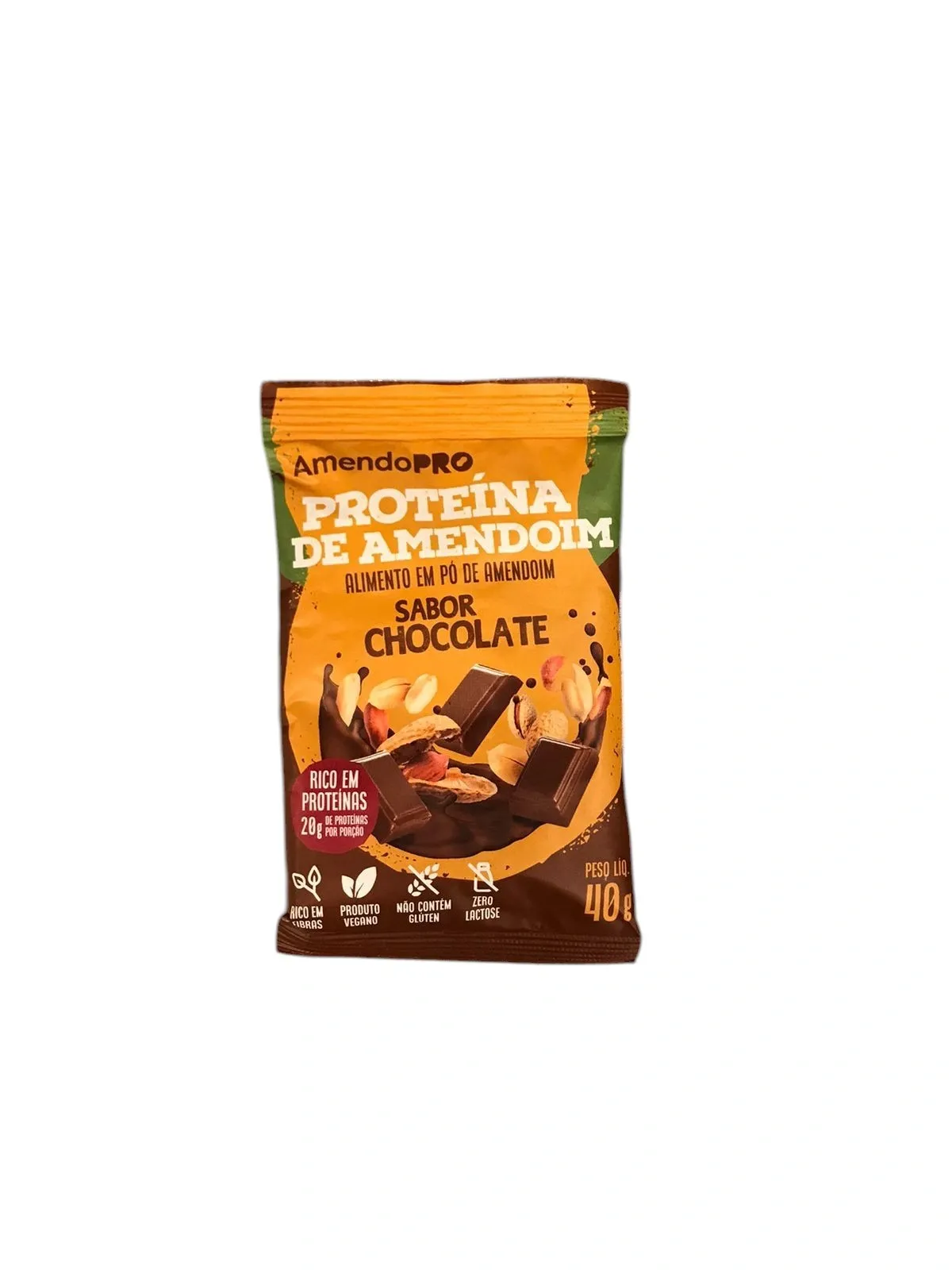 Proteína de Amendoim Sabor Chocolate Amendopro 40g