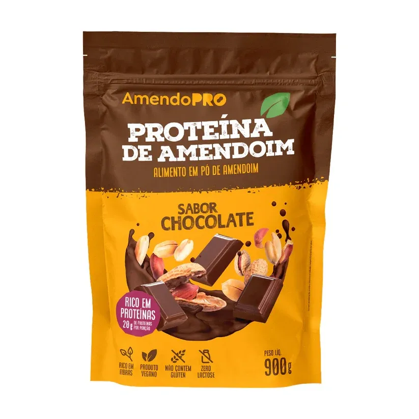 Proteína de Amendoim Sabor Chocolate Amendopro 900g
