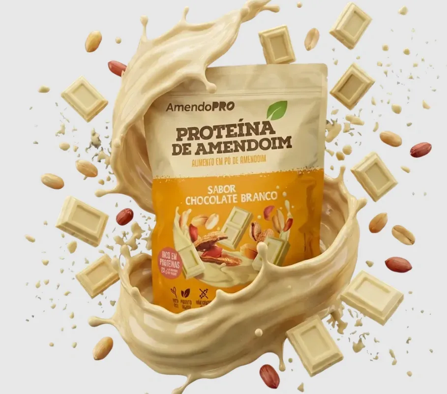 Proteína de Amendoim Sabor Chocolate Branco Amendopro 40g