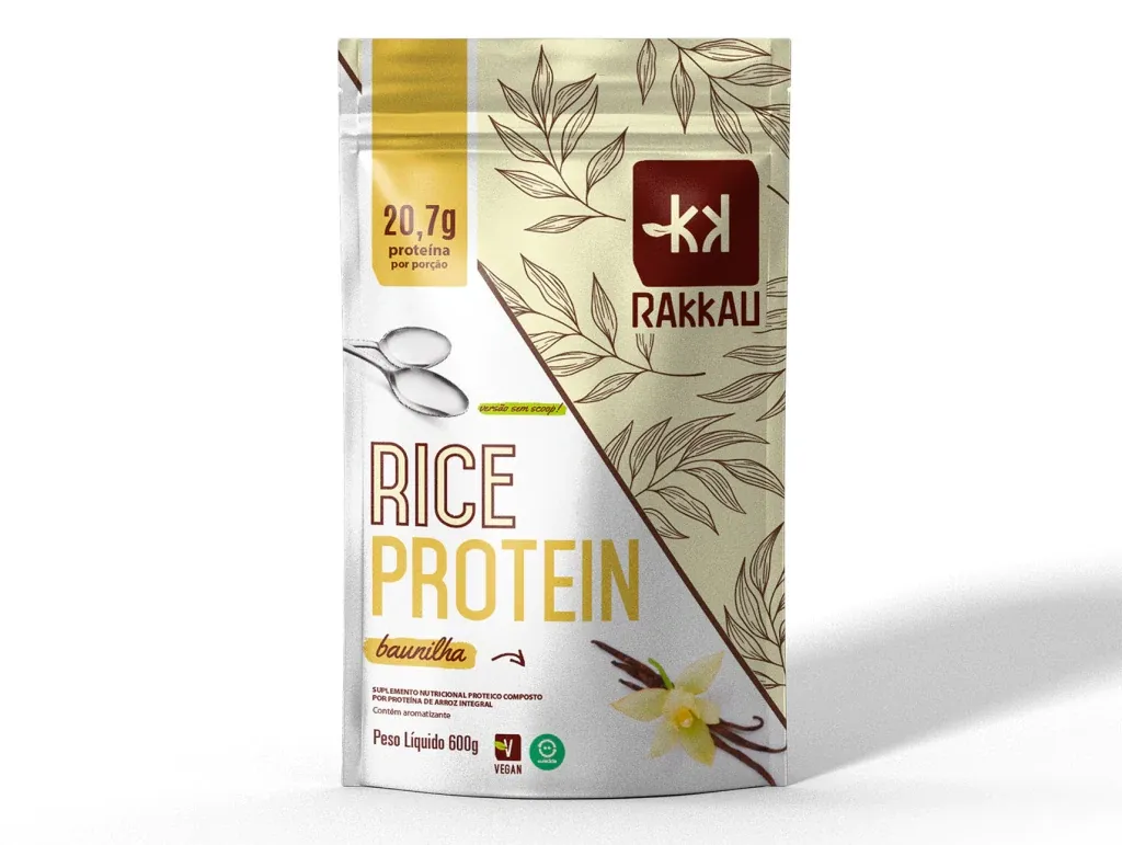 Proteina de Arroz Sabor Baunilha Rakkau Rice 600g