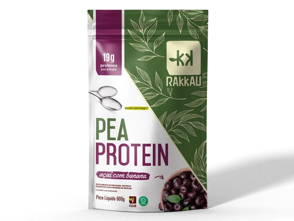 Proteina de Ervilha Sabor Açaí com Banana Rakkau Pea 600g