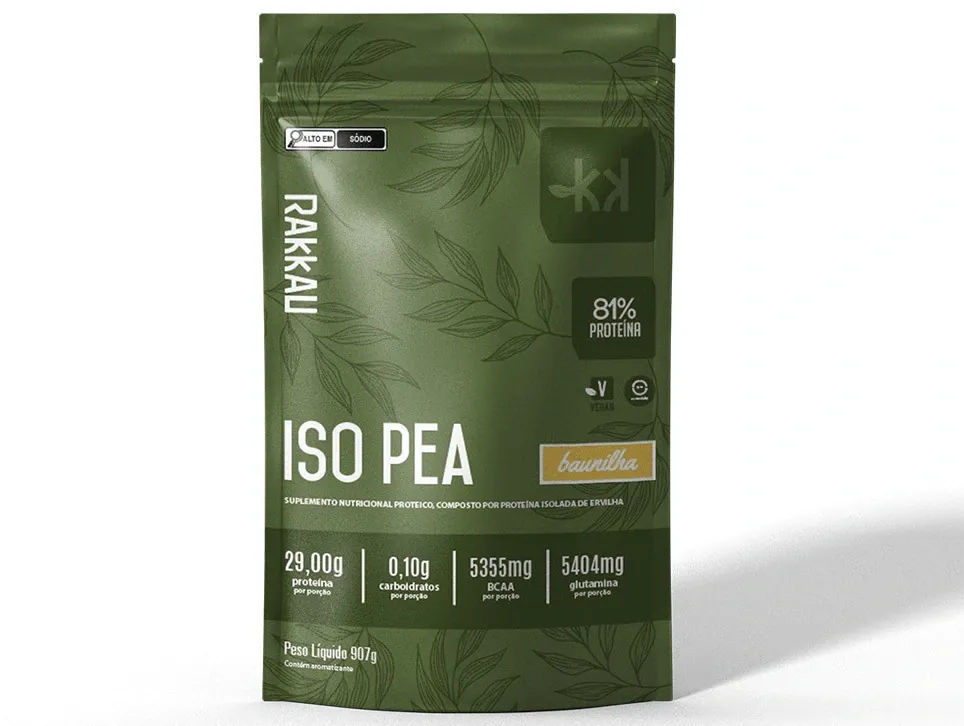 Proteína de Ervilha Sabor Baunilha Rakkau Iso Pea 907g