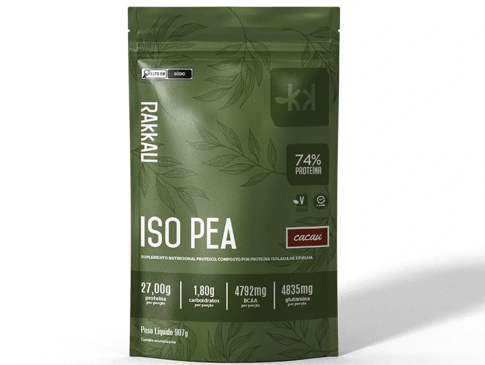 Proteina de Ervilha Sabor Cacau Rakkau Iso Pea 907g