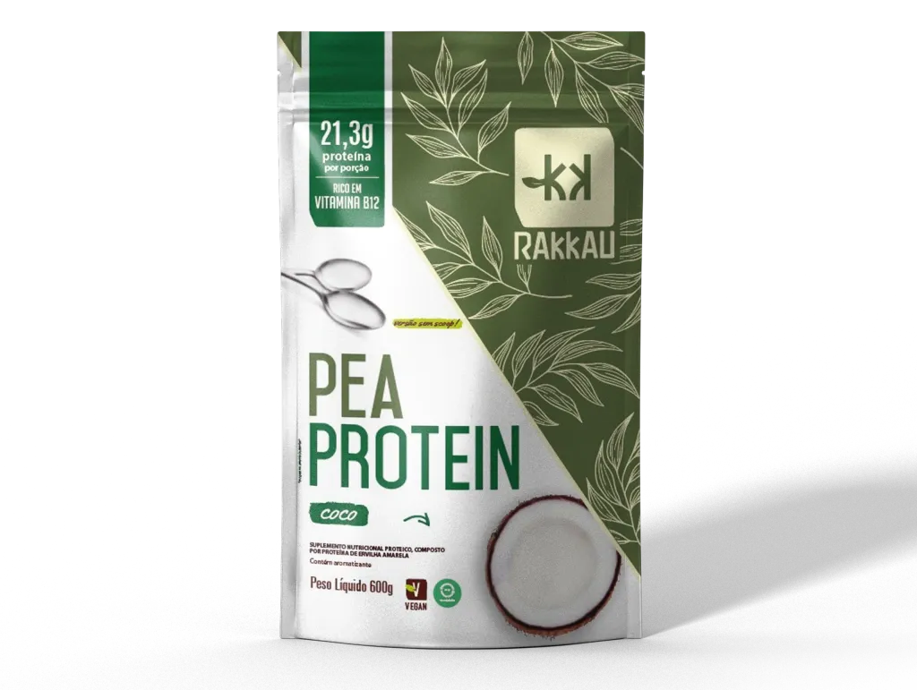 Proteina de Ervilha Sabor Coco Rakkau Pea 600g