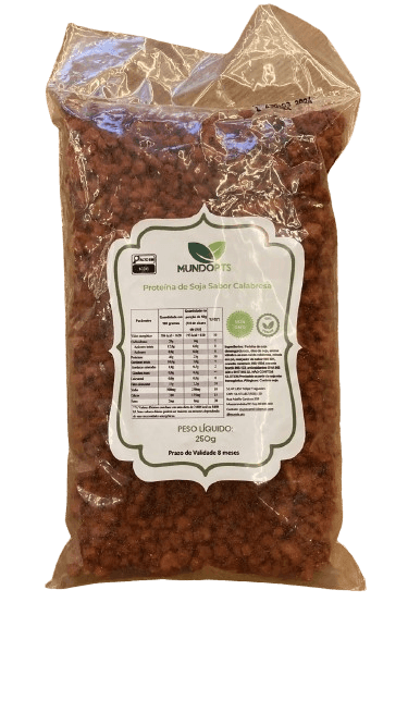 Proteina de Soja Granulada Calabresa Nao transgenica Mundo PTS  250g