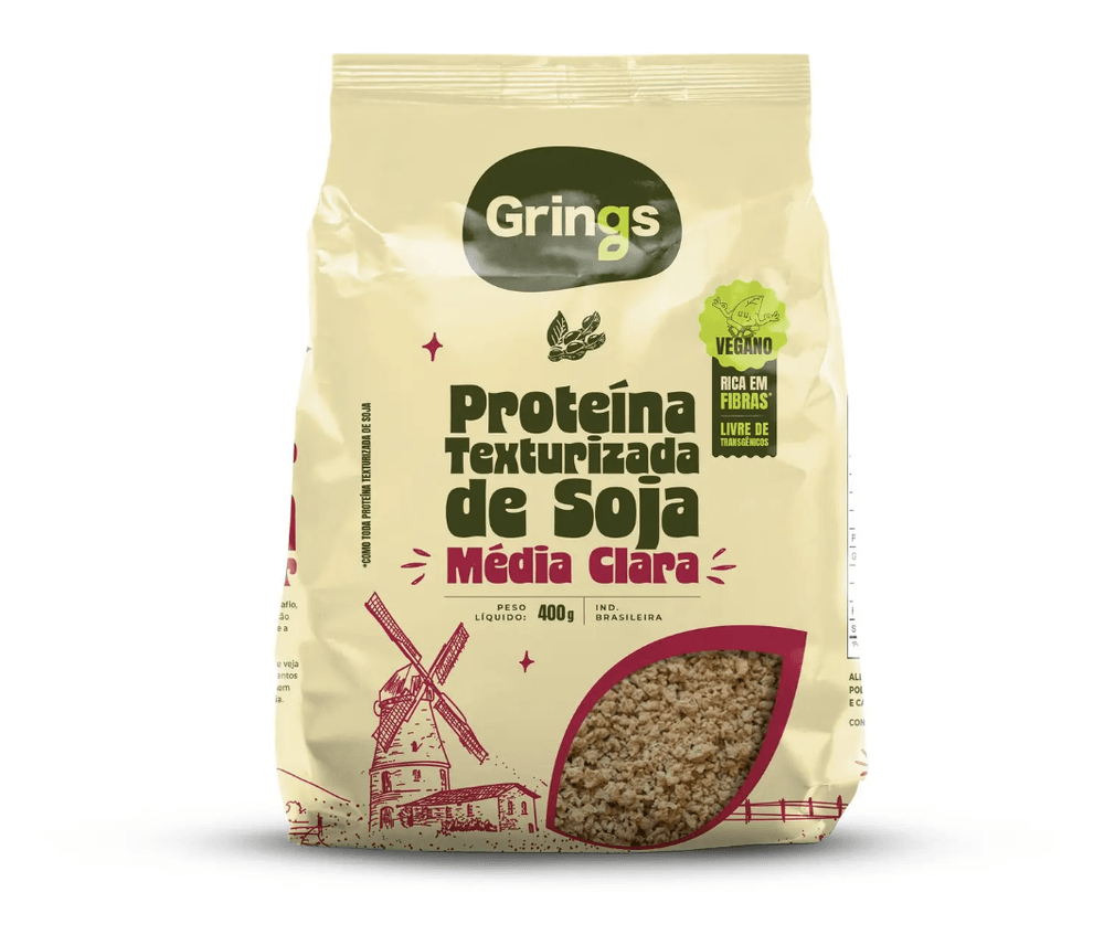 Proteina de Soja Média Clara Grings 400g