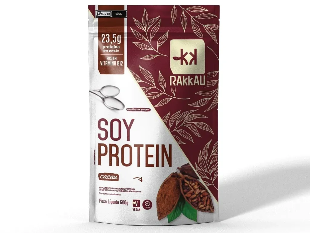 Proteina Isolada de Soja Sabor Cacau Rakkau Soy 600g
