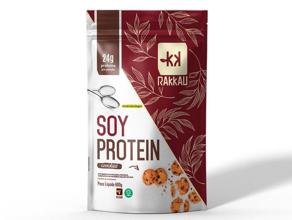 Proteina Isolada de Soja Sabor Cookies Rakkau Soy 600g