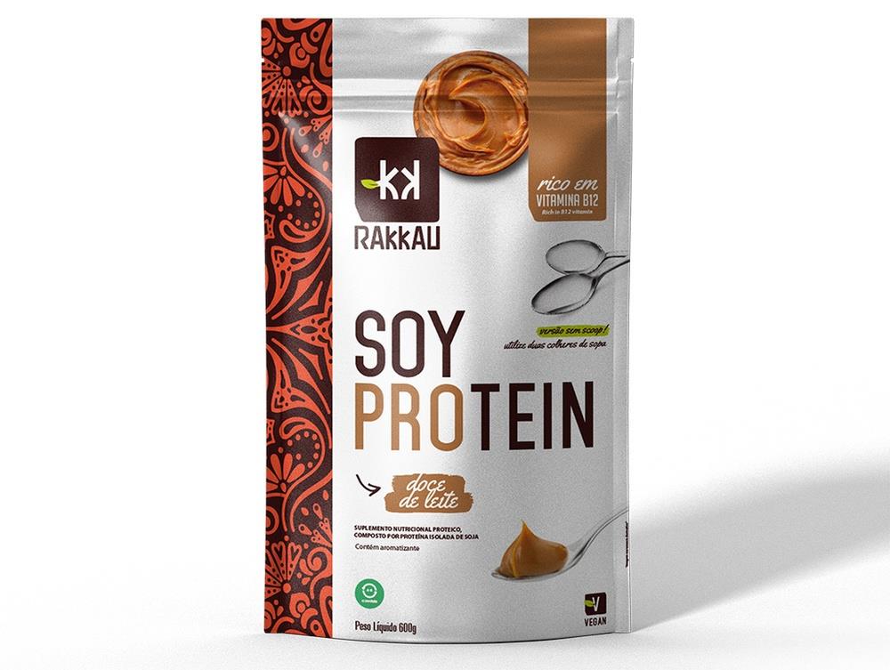 Proteina Isolada de Soja Sabor Doce de Leite Rakkau Soy 600g