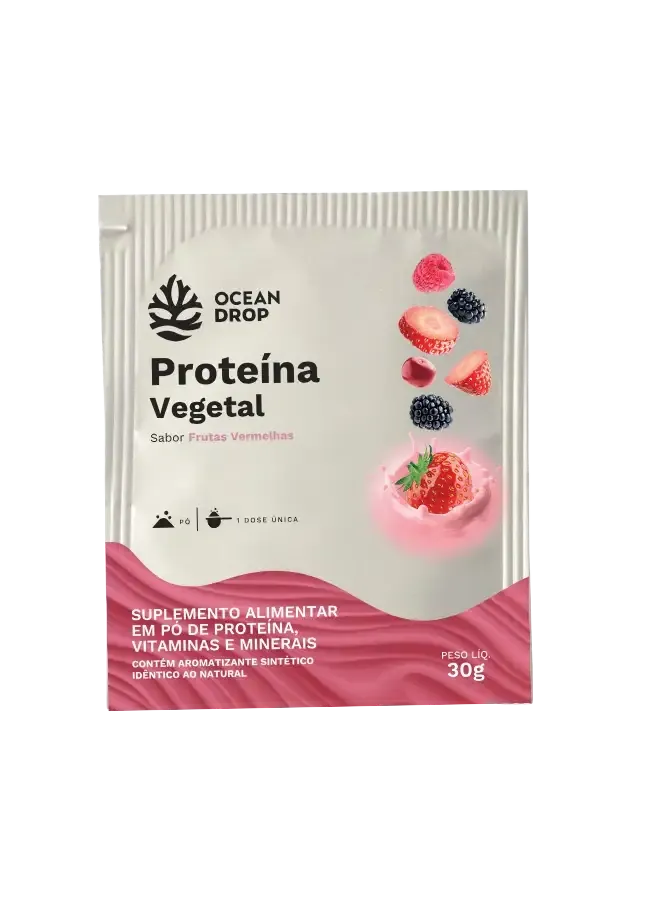 Proteina Vegetal Frutas Vermelhas Ocean Drop 30g