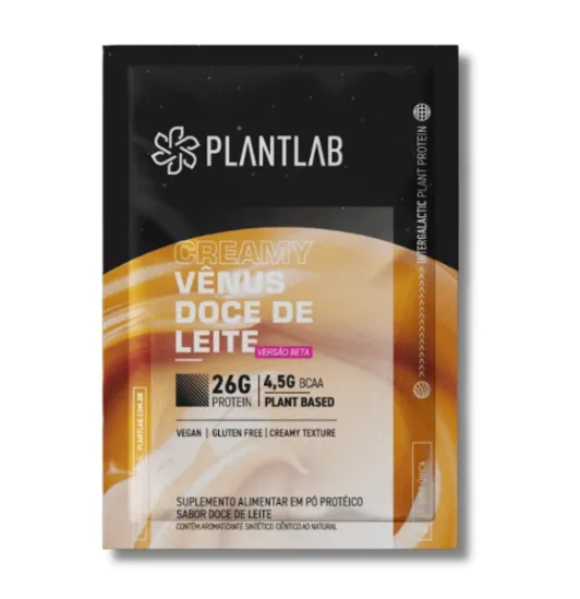 Proteína Vetegal Cremosa Vênus Doce de Leite Sachê Plantlab 40g