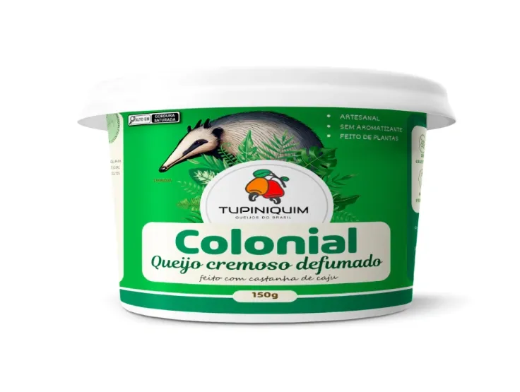 Queijo Cremoso Vegetal Defumado Colonial Tupiniquim 150g refrig.
