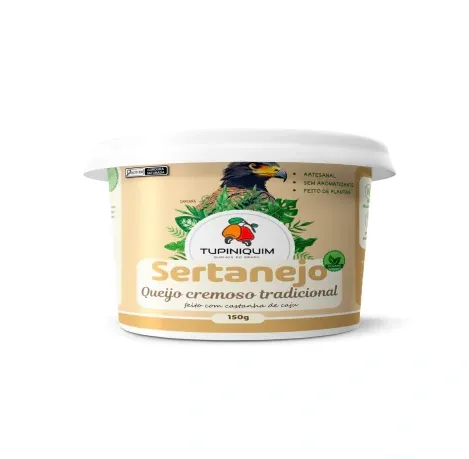 Queijo Cremoso Vegetal Tradicional Sertanejo Tupiniquim 150g refrig.