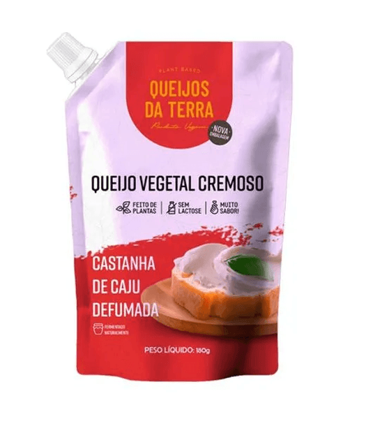 Queijo Cremoso de Castanha de Caju Defumada Queijos da Terra 180g refrig.