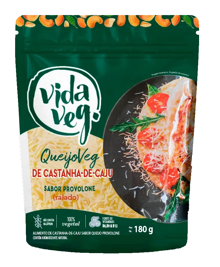 Queijo Provolone Ralado Vida Veg 180g refrig.