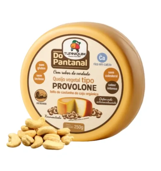 Queijo Provolone Vegetal do Pantanal Tupiniquim 250g refrig.