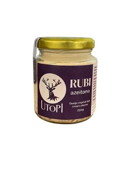Queijo Vegetal Tipo Cream Cheese Rubi Azeitona Utopi 250g refrig.