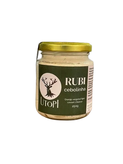 Queijo Vegetal Tipo Cream Cheese Rubi Cebolinha Utopi 250g refrig.