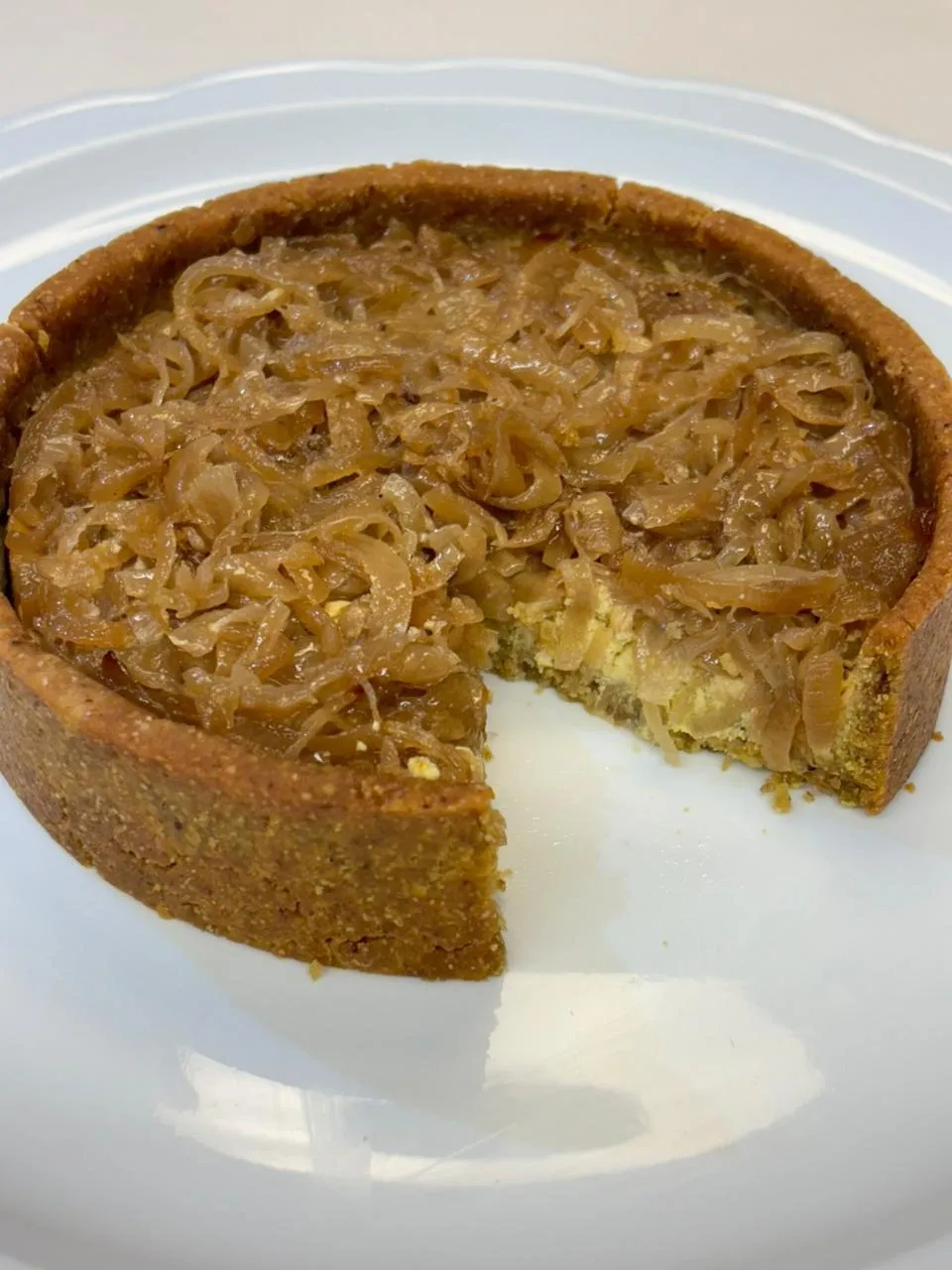 Quiche Vegana de Cebola Caramelizada e Tofu Sem Glúten Org Cozinha 400g refrig.