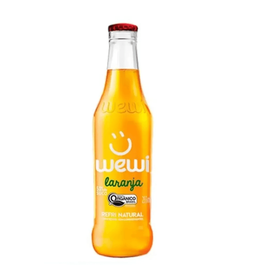 Refrigerante Laranja Orgânico Garrafa Wewi  255ml
