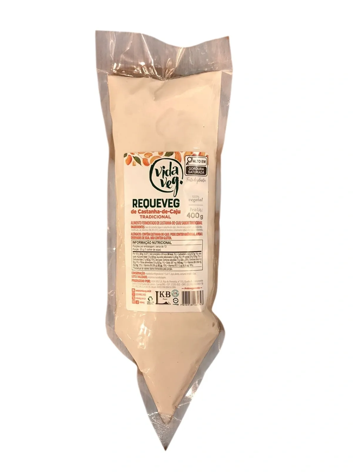 Requeijão Tradicional Bisnaga Vida Veg 400g refrig.