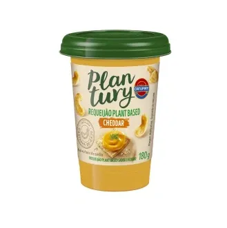 Requeijão Vegano Cheddar Plantury 180g refrig.