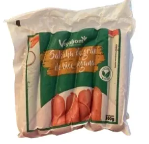 Salsicha Vegana de Grão de Bico Vegabom 300g refrig.
