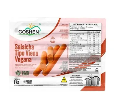Salsicha Viena Goshen 1kg refrig.