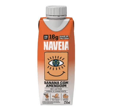 Shake Proteico Banana e Amendoim Naveia 250ml