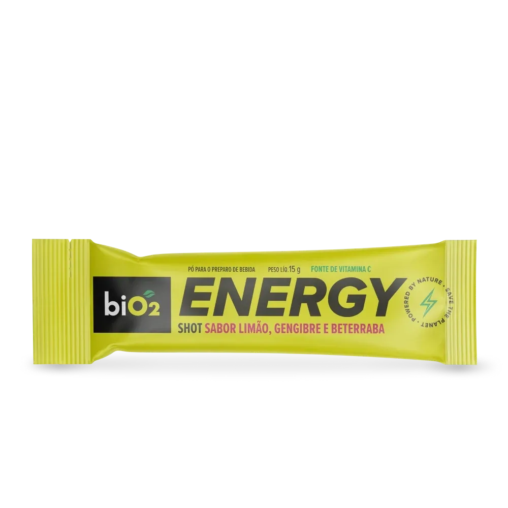 Shot Energy Limão, Gengibre e Beterraba Bio2 15g