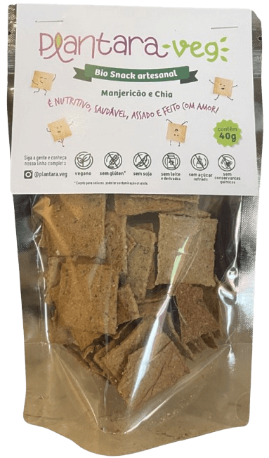Snack Manjericão e Chia Plantara Veg 40g
